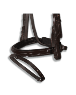 Noseband Brown Patent with Flash