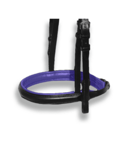 Noseband Black with Purple Padding - Plain