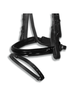 Noseband Black Patent Flash