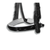 Noseband Black Patent with White Padding Cavesson