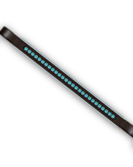 Crystal Browband Brown with Baby Blue Padding