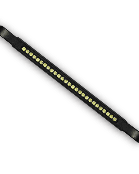 Crystal Browband Black with Jonquil Crystals