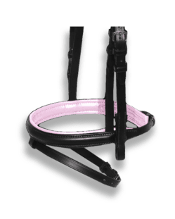 Noseband Black with Baby Pink Padding - Flash