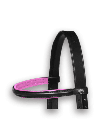 Browband Black with Candy Pink Padding