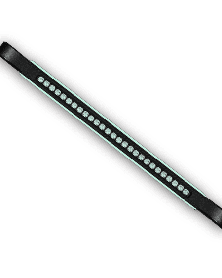 Crystal Browband Black with Mint Crystals