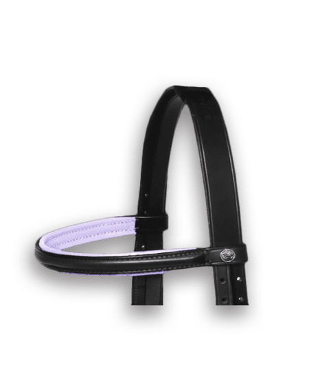 Browband Black with Lilac Padding