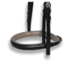 Noseband Black with Sand Padding - Plain
