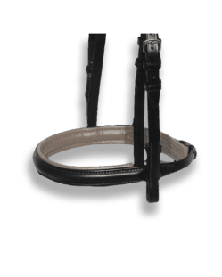 Noseband Black with Sand Padding - Plain