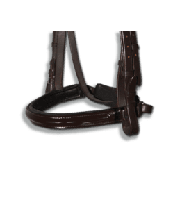 Noseband Brown Patent Cavesson