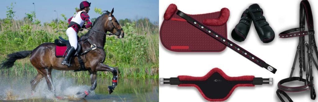 Burgundy Horse Tack Sets