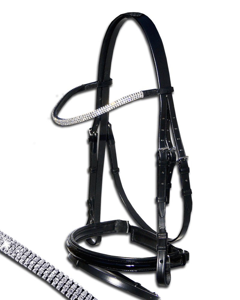 Diamond Wave English Dressage Bridle