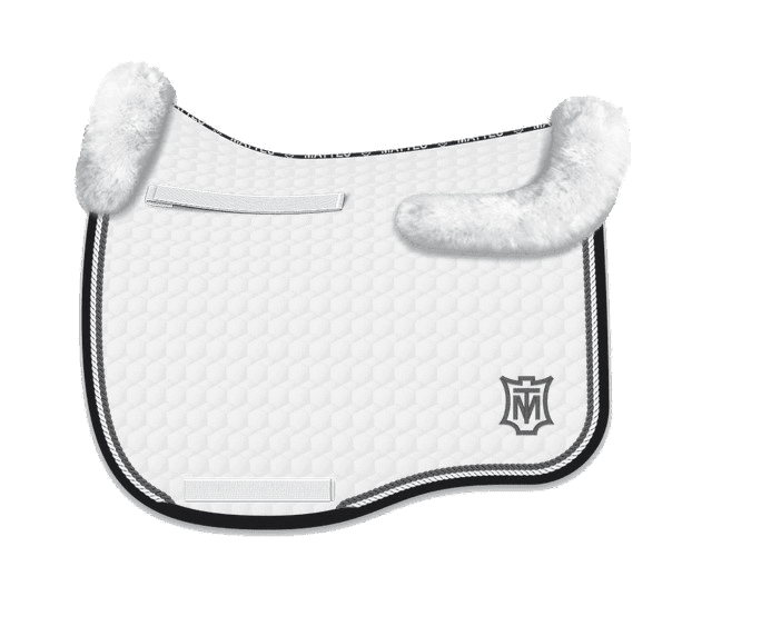 Mattes White Eurofit Cotton Dressage Saddle Pad