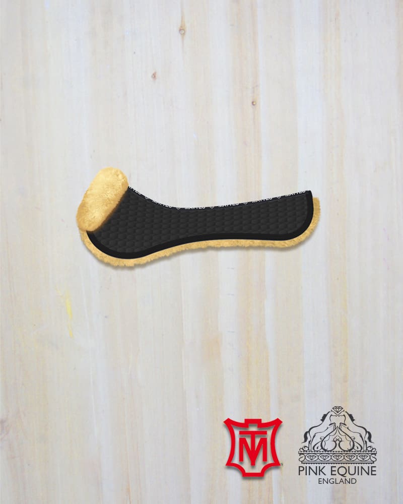 Mattes Half Pad with shims in Black sheepskin in stock now.