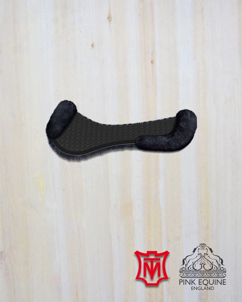 Mattes Half Pad with shims in Black sheepskin in stock now.
