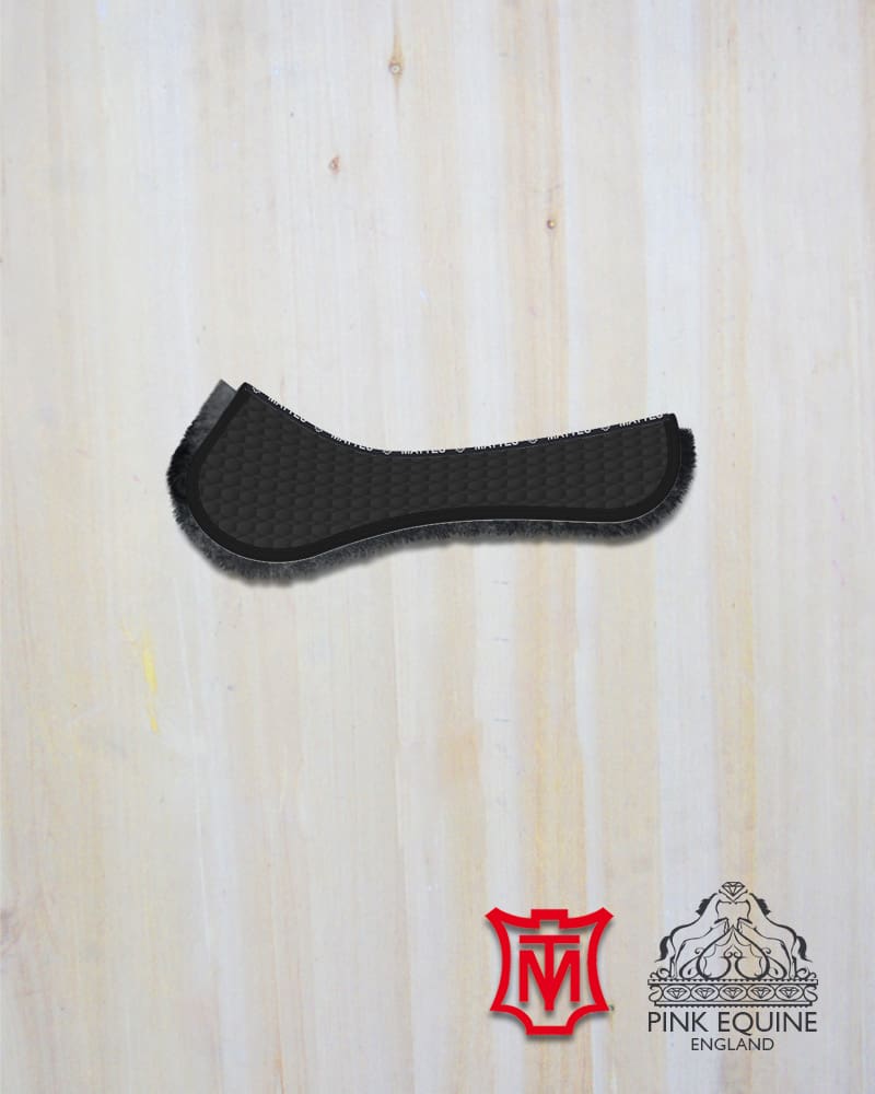 Mattes Half Pad with shims in Black sheepskin in stock now.
