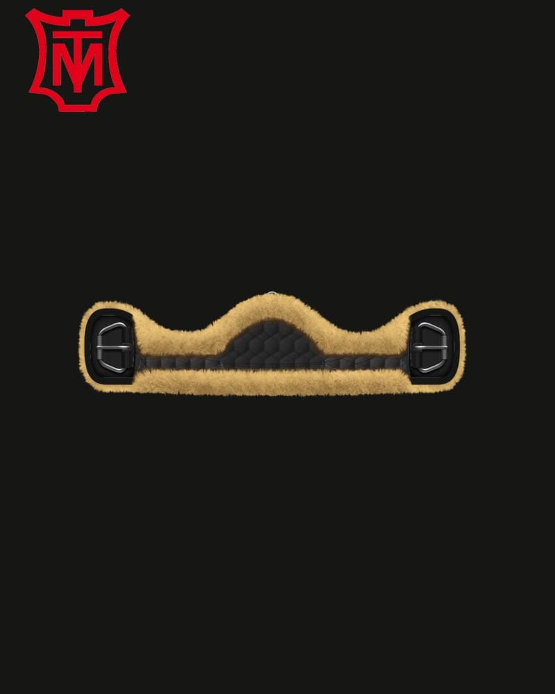 Mattes Western Asymmetric Girth Black Natural