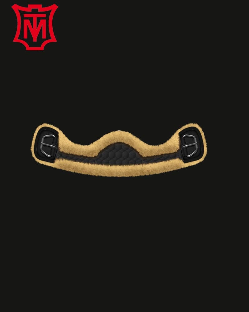 Mattes Western Crescent Girth Black Natural