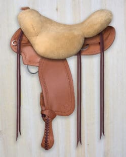Mattes Custom Western Sheepskin Seat Saver with Pommel Cut Out
