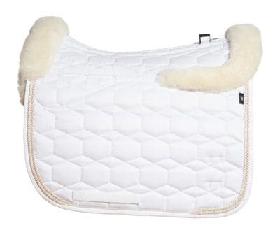 Diamond Dressage Saddle Pad with Sheepskin