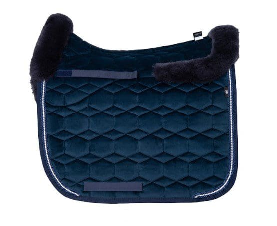 Mattes Crystal Saddle Pad in Navy Velvet