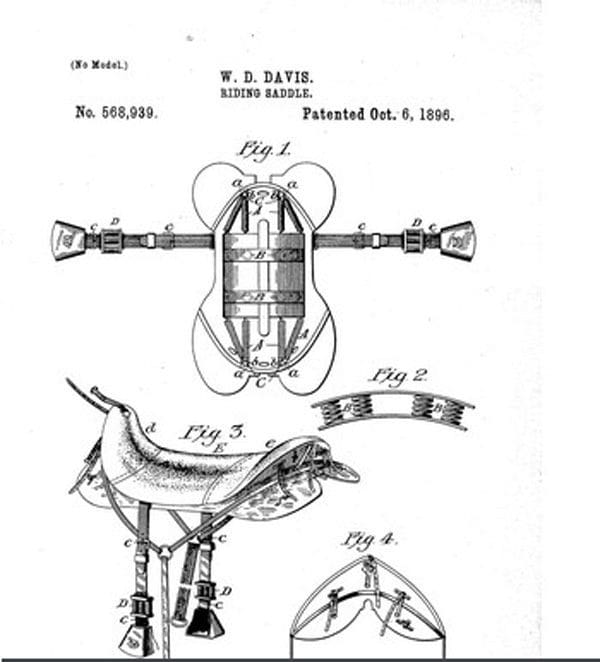 William Davis Saddle Patent 1896