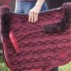 Mattes Eurofit Dressage Saddle Pad Burgundy Velvet