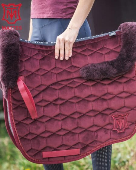 Mattes Eurofit Dressage Saddle Pad Burgundy Velvet