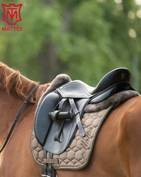 Mattes Luxury Square Saddle Pad in Stucco