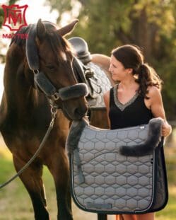 Mattes Square Dressage Saddle Pad in Grey