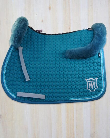 Petrol Square Strass with FR Teal Sheepskin AP size L