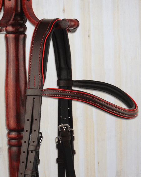 pink equine red wave browband