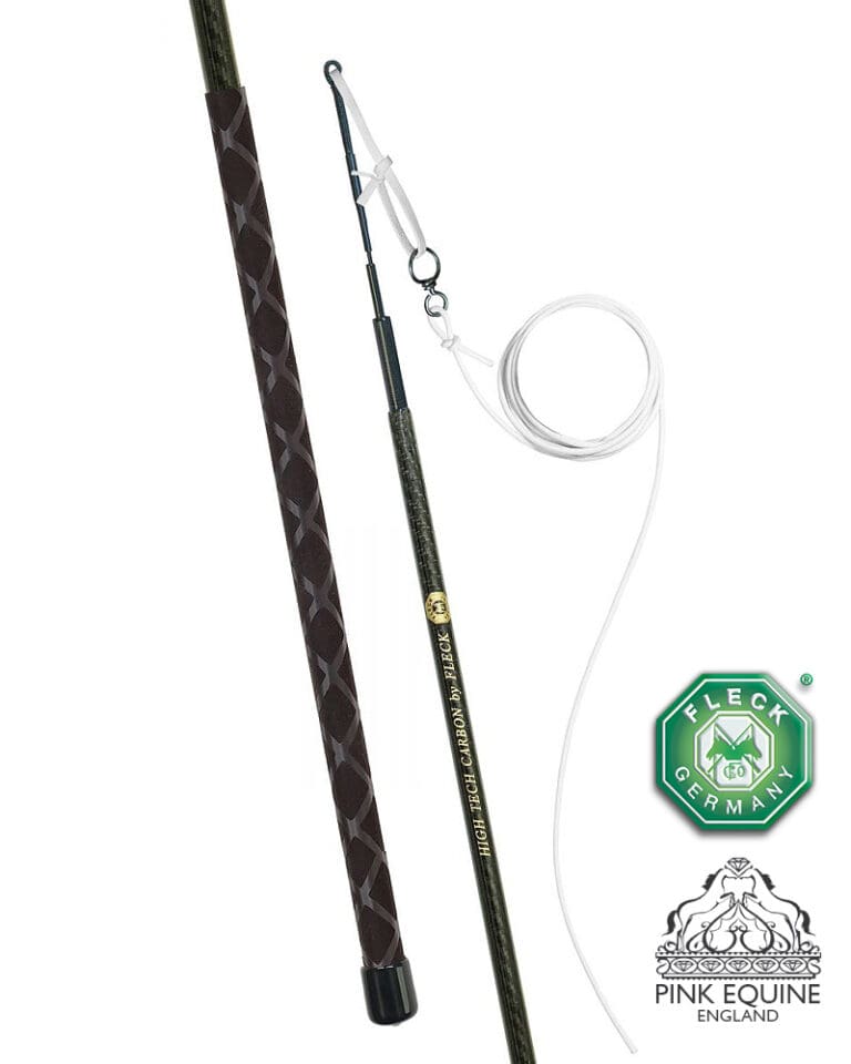 The Fleck Telescopic Lunge Whip for Horses.