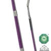 Fleck Antique Ferrules Dressage Whip Purple