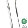 Fleck Antique Ferrules Dressage Whip White