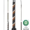 Fleck Crystal Wrap Dressage Whip Brown