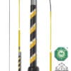 Fleck Crystal Wrap Dressage Whip Yellow