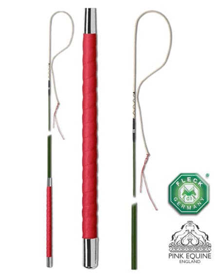 Fleck Drop Lash Driving Whip Red