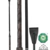 Fleck Riding Crop Leather Knot Handle Antique Gold