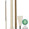 Fleck Riding Crop Leather Knot Handle Beige