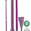 Fleck Riding Crop Leather Knot Handle Blackberry