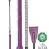 Fleck Riding Crop Leather Knot Handle Blackberry Silver