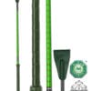 Fleck Riding Crop Leather Knot Handle Green