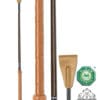 Fleck Riding Crop Leather Knot Handle Mandarin