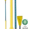 Fleck Riding Crop Leather Knot Handle Yellow Blue