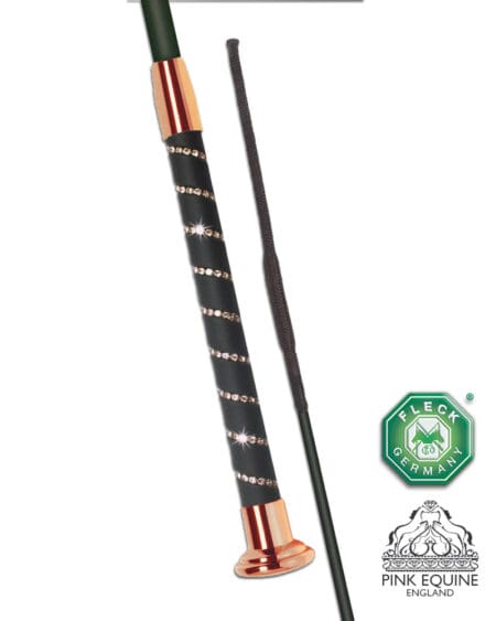 Fleck Rose Gold Dressage Whip