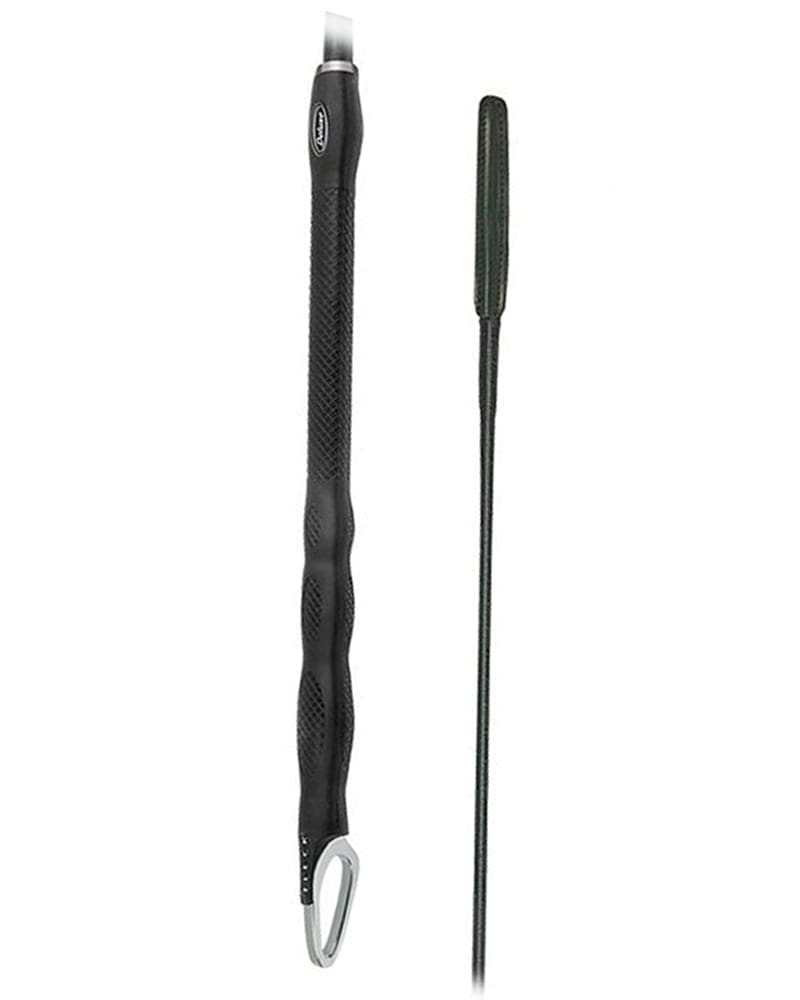 Frustino Da Dressage Fleck Triple Balance Deluxe | Impugnatura Morbida E Perizoma In Pelle | Intreccio In Nylon Laccato