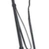 Fleck Braided Leather Riding Crop Black
