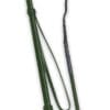 Fleck Braided Leather Riding Crop Dark Green