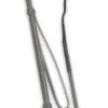 Fleck Braided Leather Riding Crop Grey