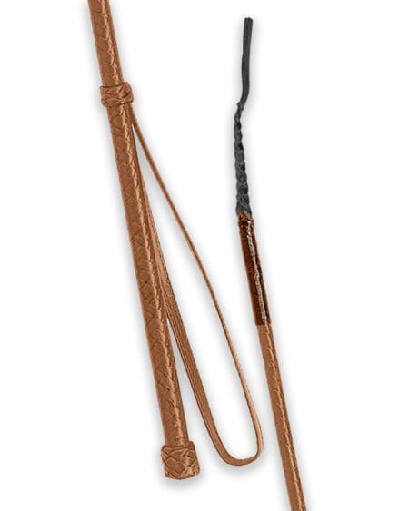 Fleck Braided leather Riding Crop Light Brown